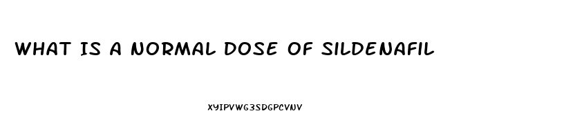 What Is A Normal Dose Of Sildenafil