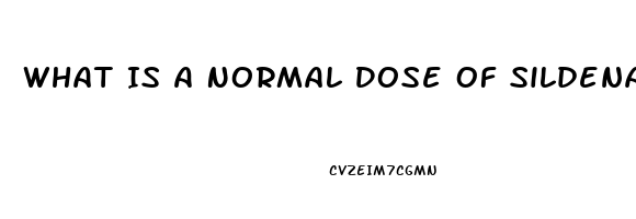 What Is A Normal Dose Of Sildenafil