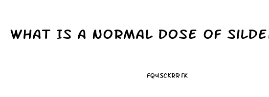 What Is A Normal Dose Of Sildenafil