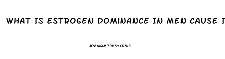 What Is Estrogen Dominance In Men Cause Impotence