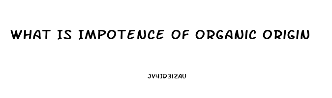 What Is Impotence Of Organic Origin