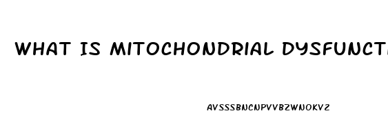 What Is Mitochondrial Dysfunction