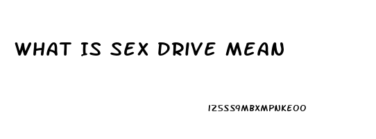 What Is Sex Drive Mean