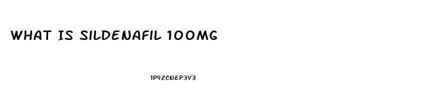 What Is Sildenafil 100mg