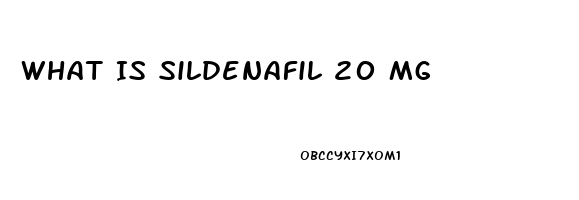 What Is Sildenafil 20 Mg