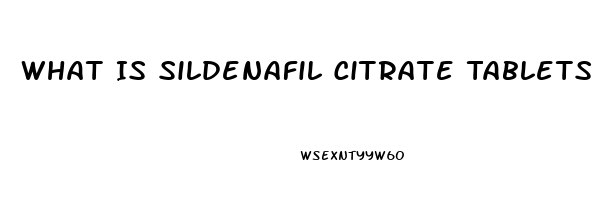 What Is Sildenafil Citrate Tablets 100mg