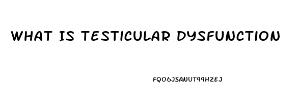 What Is Testicular Dysfunction