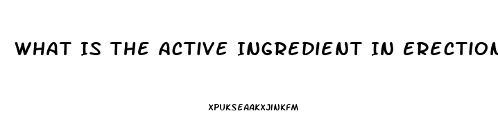 What Is The Active Ingredient In Erection Pills