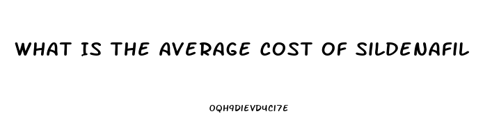 What Is The Average Cost Of Sildenafil