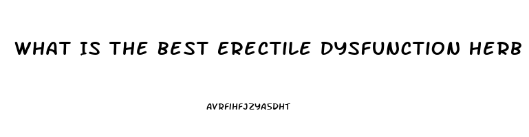 What Is The Best Erectile Dysfunction Herb