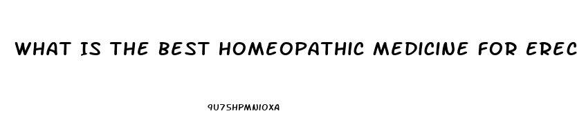 What Is The Best Homeopathic Medicine For Erectile Dysfunction