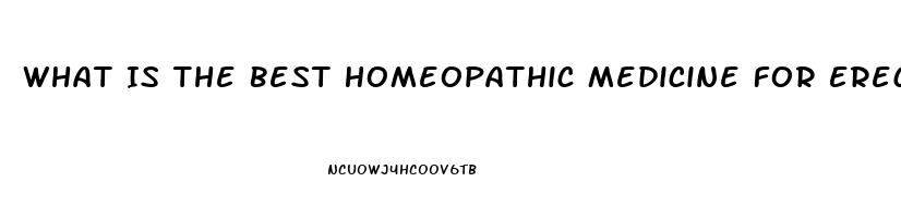 What Is The Best Homeopathic Medicine For Erectile Dysfunction