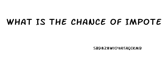 What Is The Chance Of Impotence After Prostate Surgery