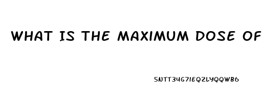 What Is The Maximum Dose Of Sildenafil