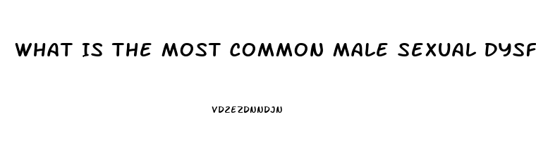 What Is The Most Common Male Sexual Dysfunction