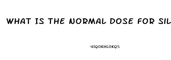 What Is The Normal Dose For Sildenafil