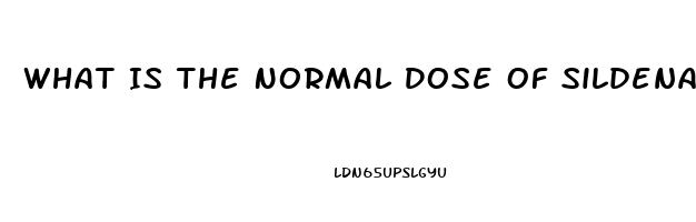 What Is The Normal Dose Of Sildenafil