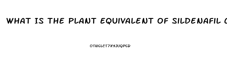 What Is The Plant Equivalent Of Sildenafil Citrate