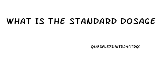 What Is The Standard Dosage Sildenafil