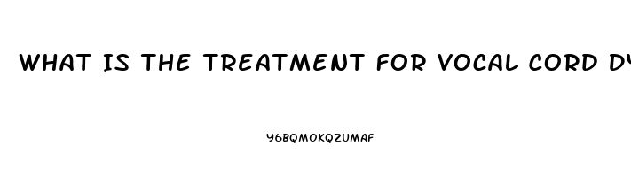 What Is The Treatment For Vocal Cord Dysfunction