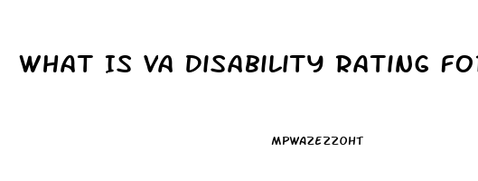 What Is Va Disability Rating For Impotence