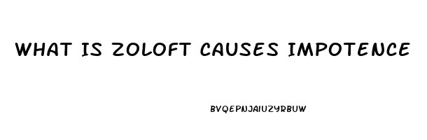 What Is Zoloft Causes Impotence