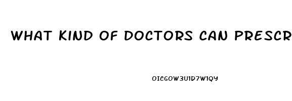 What Kind Of Doctors Can Prescribe Sildenafil