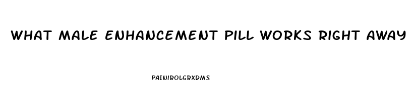 What Male Enhancement Pill Works Right Away