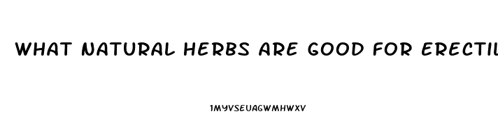 What Natural Herbs Are Good For Erectile Dysfunction