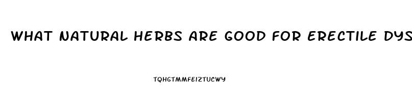 What Natural Herbs Are Good For Erectile Dysfunction