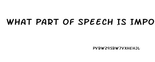 What Part Of Speech Is Impotence