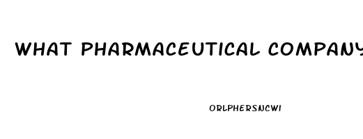 What Pharmaceutical Company Makes Viagra