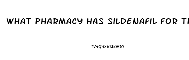 What Pharmacy Has Sildenafil For The Best Price