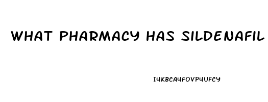 What Pharmacy Has Sildenafil