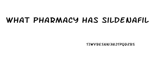 What Pharmacy Has Sildenafil