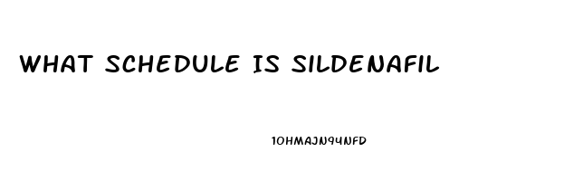 What Schedule Is Sildenafil