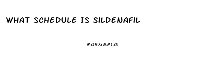 What Schedule Is Sildenafil