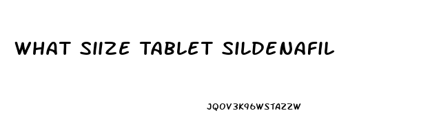 What Siize Tablet Sildenafil