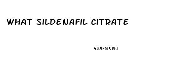 What Sildenafil Citrate