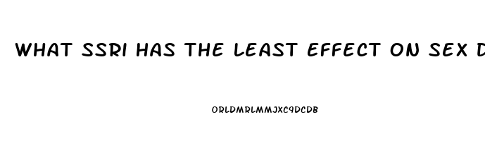 What Ssri Has The Least Effect On Sex Drive