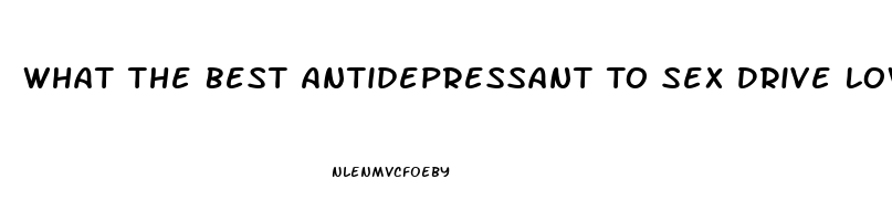 What The Best Antidepressant To Sex Drive Lower