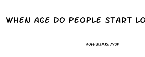 When Age Do People Start Losing Their Sex Drive