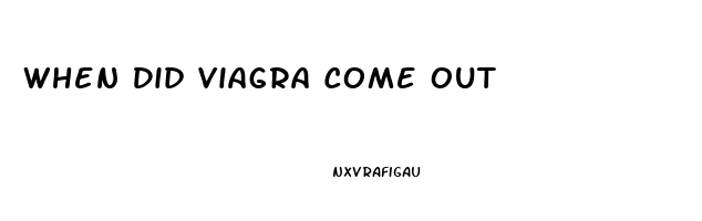 When Did Viagra Come Out