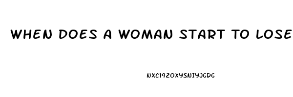 When Does A Woman Start To Lose Sex Drive