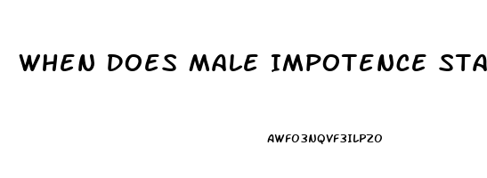 When Does Male Impotence Start