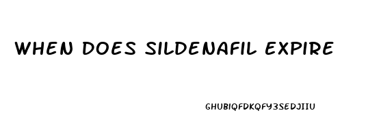 When Does Sildenafil Expire