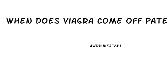 When Does Viagra Come Off Patent