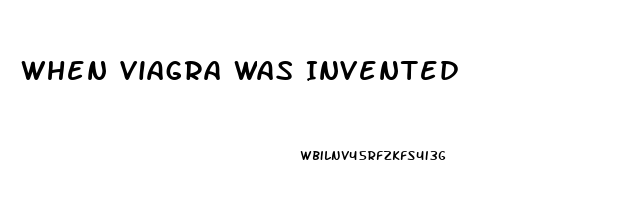 When Viagra Was Invented