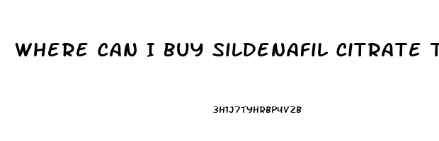 Where Can I Buy Sildenafil Citrate Tablets Online