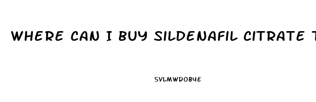 Where Can I Buy Sildenafil Citrate Tablets Online